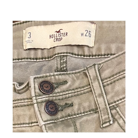 HOLLISTER Crop Khaki Skinny Jeans Size 26 (3) - Picture 5 of 5